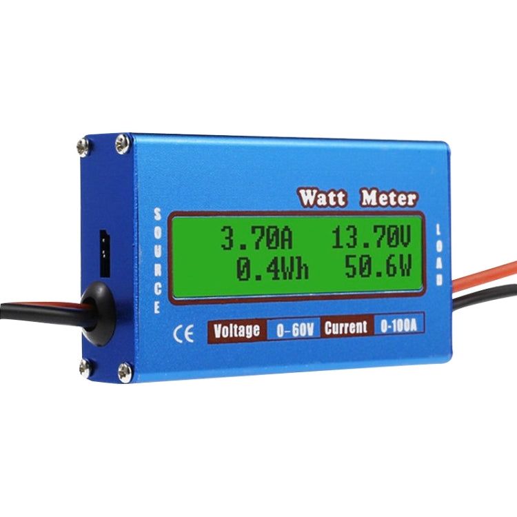 Modello di aeroplano 0-100A 0-60V Wattmetro ad alta precisione a corrente continua 50A Modello di aeroplano 0-100A 0-60V Wattmetro ad alta precisione a corrente continua 50A